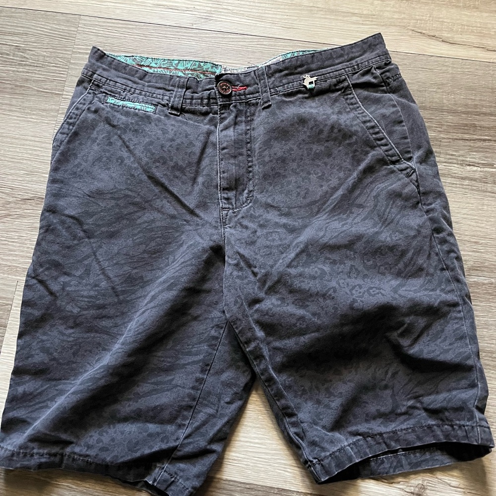 Modern Amusement Charcoal Patterned Shorts